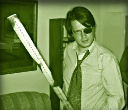 I'll have the measure of ye. (from Korny's pirate party, 2004)
